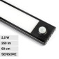 Immagine 1 - V-Tac VT-8143 Lampada LED da Armadio 2,5W SMD Ricaricabile Micro USB Sensore PIR di Movimento Colore Nero - SKU 2968 / 2967