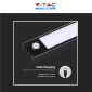 Immagine 11 - V-Tac VT-8143 Lampada LED da Armadio 2,5W SMD Ricaricabile Micro USB Sensore PIR di Movimento Colore Nero - SKU 2968 / 2967