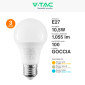 Immagine 5 - V-Tac VT-2113 Super Saver Pack 3x Lampadina LED E27 10,5W A60 Goccia SMD - SKU 217352 / 217353 / 217354