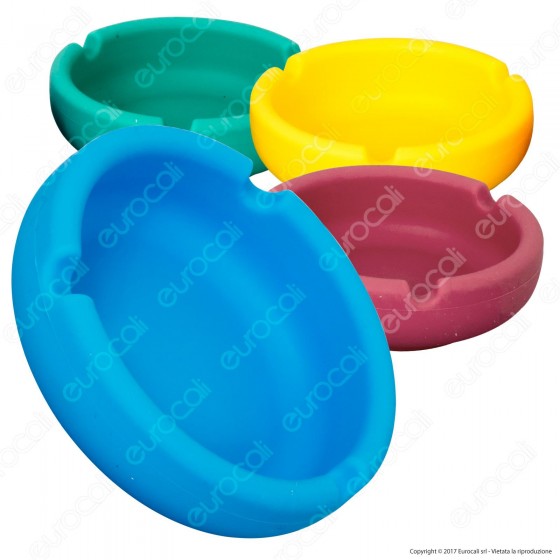 Atomic Posacenere da Tavolo in Silicone Round Colori Assortiti