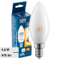 Life Lampadina LED E14 4,5W Candle C35 Candela Filament Vetro Milky - mod. 39.920022CM27 / 39.920022CM30 / 39.920022NM40