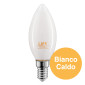 Immagine 3 - Life Lampadina LED E14 4,5W Candle C35 Candela Filament Vetro Milky - mod. 39.920022CM27 / 39.920022CM30 / 39.920022NM40