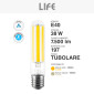 Immagine 4 - Life Lampadina LED E40 38W Tubolare T46 Filament 197 lm/W IP65 in Vetro Trasparente - mod. 39.934438C / 39.934438N