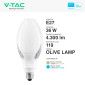 Immagine 4 - V-Tac Pro VT-240 Lampadina LED E27 36W Olive Lamp SMD Chip Samsung - SKU 21284 / 21285