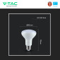 Immagine 8 - V-Tac VT-280 Lampadina LED E27 11W Reflector R80 SMD Chip Samsung - SKU 21135 / 21136 / 21137