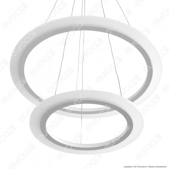 V-TAC VT-60-2 Lampadario LED Anello Doppio 60W Sospensione in Metallo V-TAC VT-60-2 Lampadario LED Anello Doppio 60W Sospensione in Metallo