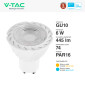 Immagine 4 - V-Tac Pro VT-277 Lampadina LED GU10 6W Faretto Spotlight SMD Chip Samsung - SKU 21165 / 21167