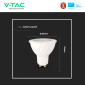 Immagine 7 - V-Tac Pro VT-277 Lampadina LED GU10 6W Faretto Spotlight SMD Chip Samsung - SKU 21165 / 21167