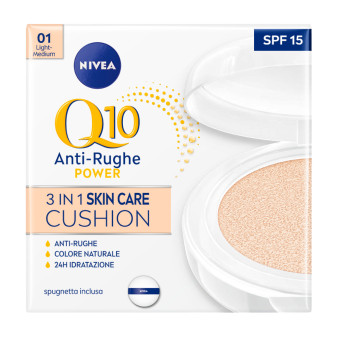 Nivea Q10 Plus Anti-Age 3 in 1 Skin Care Cushion Fondotinta Idratante SPF15...