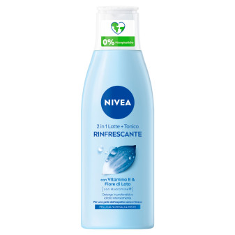 Nivea Latte Detergente e Tonico 2in1 Rinfrescante con Fiori di Loto e...