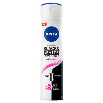 Nivea Deodorante Spray Black & White Invisible Original Anti Macchie -...