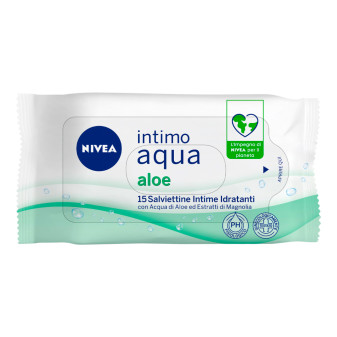 Nivea Intimo Aqua Aloe Salviette Intime Detergenti Idratanti Biodegradabili -...