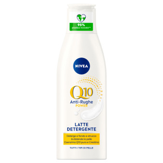 Nivea Q10 Power Latte Detergente Struccante Viso Anti-Rughe per Tutti i Tipi...