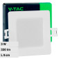 V-Tac VT-61003 Pannello LED Quadrato 3W SMD da Incasso con Driver - SKU 10477 / 10478 / 10479