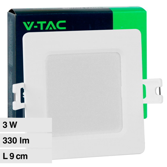 VT-61003 Mini Pannello LED Quadrato 3W SMD da Incasso V-Tac VT-61003 Mini Pannello LED Quadrato 3W SMD da Incasso V-Tac