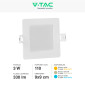 Immagine 5 - V-Tac VT-61003 Pannello LED Quadrato 3W SMD da Incasso con Driver - SKU 10477 / 10478 / 10479