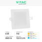 Immagine 5 - V-Tac VT-61006 Pannello LED Quadrato 6W SMD da Incasso con Driver - SKU 10480 / 10481 / 10482