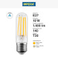 Immagine 4 - Imperia Lampadina LED E27 10W T30 Tubolare Filament in Vetro Trasparente - mod. 212301 / 212943