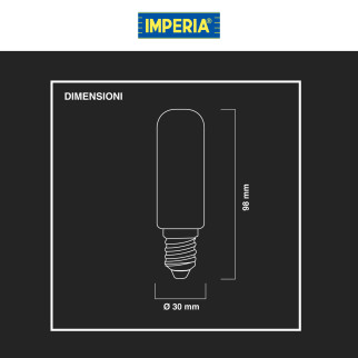 Lampadina LED E27 10W Tubolare T30 Filament in Vetro Imperia