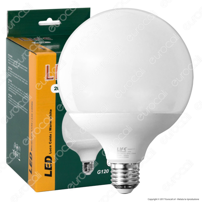 Life Lampadina LED E27 20W Globo G120 [TERMINATO]