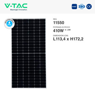 VT-410 12 Pannelli Solari Fotovoltaici 410W IP68 V-Tac