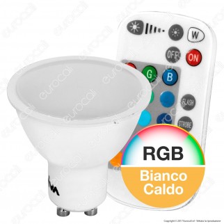 Wiva Lampadina LED GU10 5W Faretto Spotlight RGB+W con Telecomando