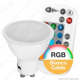 Wiva Lampadina LED GU10 5W Faretto Spotlight RGB+W con Telecomando