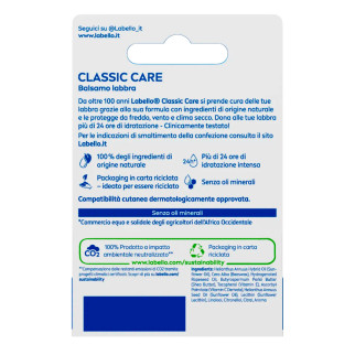 Labello Classic Care Balsamo Idratante Labbra Burrocacao