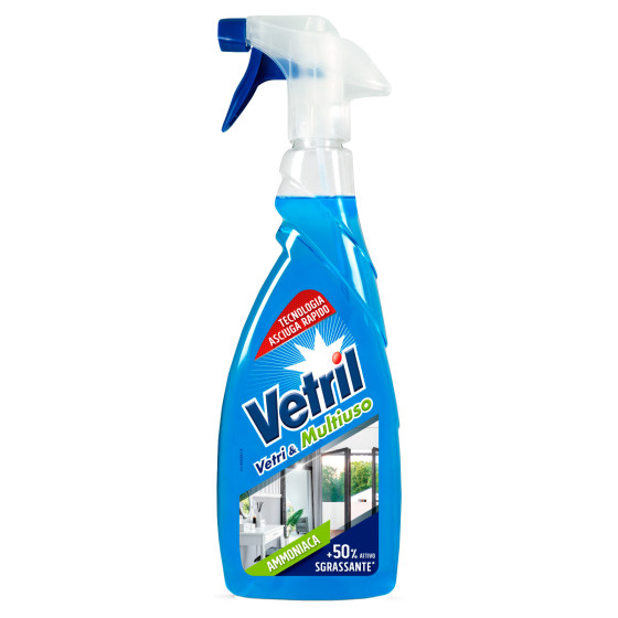 Vetri e Multiuso Ammoniaca Spray Sgrassante 650ml Vetril Vetri e Multiuso Ammoniaca Spray Sgrassante 650ml Vetril