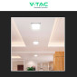 Immagine 8 - V-Tac VT-60018 Pannello LED Quadrato 18W SMD a Superficie con Driver - SKU 10498 / 10499 / 10500