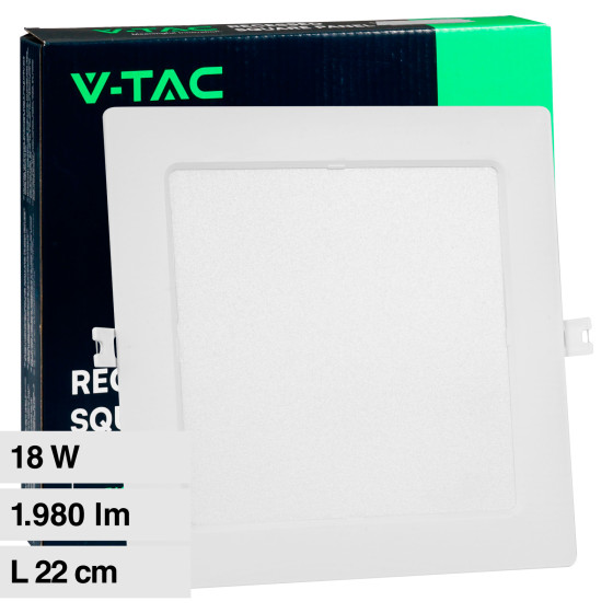 VT-61018 Mini Pannello LED Quadrato 18W SMD da Incasso V-Tac VT-61018 Mini Pannello LED Quadrato 18W SMD da Incasso V-Tac
