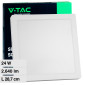 V-Tac VT-60024 Pannello LED Quadrato 24W SMD a Superficie con Driver - SKU 10514 / 23023 / 10516