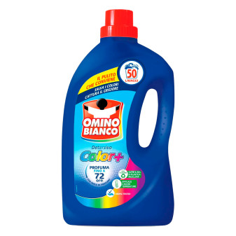 Omino Bianco Color+ Detersivo Liquido 50 Lavaggi - Flacone da 2L