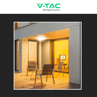 VT-8095 Plafoniera LED 12W Rotonda SMD IP54 Bianca V-Tac