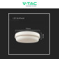 Immagine 8 - V-Tac VT-8095 Plafoniera LED Rotonda 12W SMD IP54 Colore Bianco - SKU 10195 / 10196 / 10197