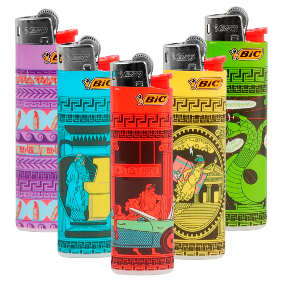 Bic Slim J23 Fantasia Greek Lovers - Serie da 5 Accendini Bic Slim J23 Fantasia Greek Lovers - Serie da 5 Accendini