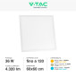 Immagine 5 - V-Tac VT-60036 Pannello LED SMD Quadrato 60x60 36W da Incasso con Driver - SKU 10557 / 10217 / 10219