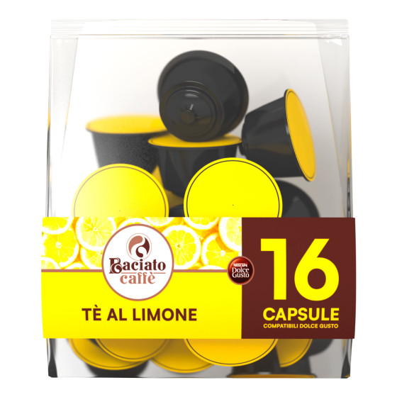 16 Capsule Baciato Caffè Te al Limone Cialde Compatibili Nescafè 16 Capsule Baciato Caffè Te al Limone Cialde Compatibili Nescafè