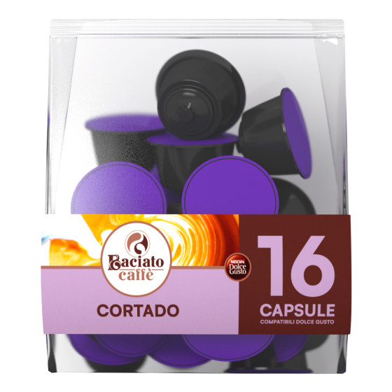 16 Capsule Baciato Caffè Cortado Cialde Compatibili Nescafè 16 Capsule Baciato Caffè Cortado Cialde Compatibili Nescafè