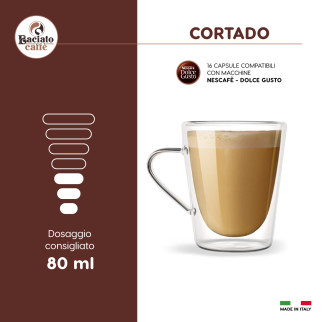 16 Capsule Baciato Caffè Cortado Cialde Compatibili Nescafè