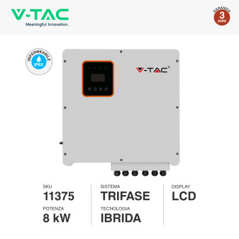 VT-6608303 Inverter 8kW Trifase Pannelli Fotovoltaici V-Tac