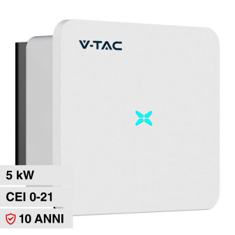 V-Tac VT-6605310 Inverter On Grid 5kW Trifase IP66 per Impianto Fotovoltaico...