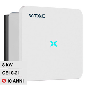 V-Tac VT-6608310 Inverter On Grid 8kW Trifase IP66 per Impianto Fotovoltaico...