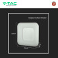 Immagine 5 - V-Tac Gallery VT-7309 Plafoniera LED Quadrata 25W SMD Changing Color CCT 3in1 Dimmerabile con Telecomando - SKU 213970