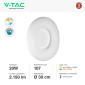 Immagine 2 - V-Tac Gallery VT-7308 Plafoniera LED Rotonda 20W SMD Changing Color CCT 3in1 Dimmerabile con Telecomando - SKU 213966