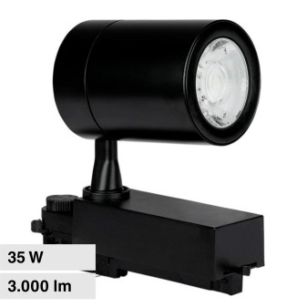 V-Tac VT-4536 Faretto LED da Binario 35W Track Light COB Colore Nero - SKU...