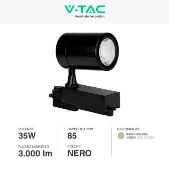 Faretto LED da Binario 35W Track Light COB V-Tac VT-4536