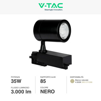 Faretto LED da Binario 35W Track Light COB V-Tac VT-4536