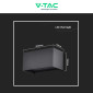 Immagine 8 - V-Tac VT-8125 Lampada LED da Muro 24W Wall Light IP65 con Doppio LED Applique Colore Nero - SKU 2977 / 2978