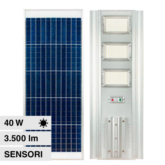 VT-30301ST Lampada Stradale 40W Pannello Solare IP65 V-Tac VT-30301ST Lampada Stradale 40W Pannello Solare IP65 V-Tac